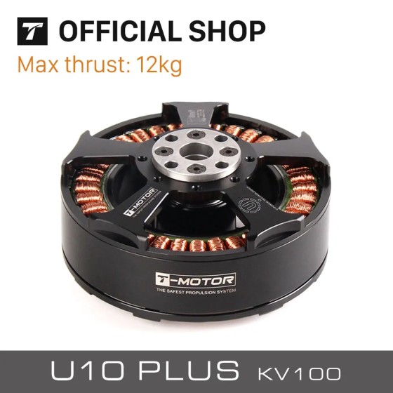 T-MOTOR U10 PLUS 100kv 80kv High Efficiency Profession Ultralight Motor for Big Drone